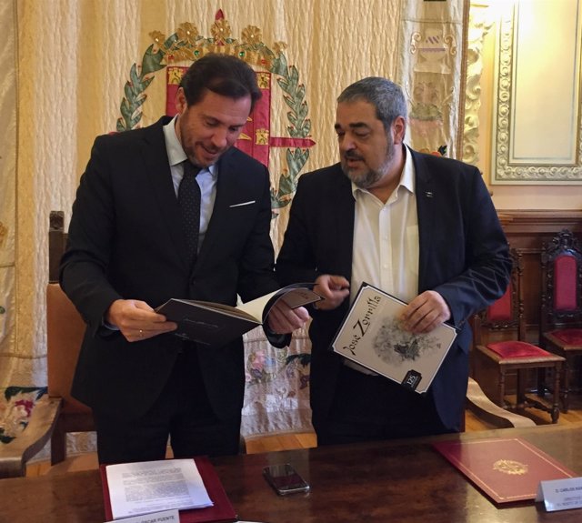 El alcalde de Valladolid junto a Carlos Aganzo