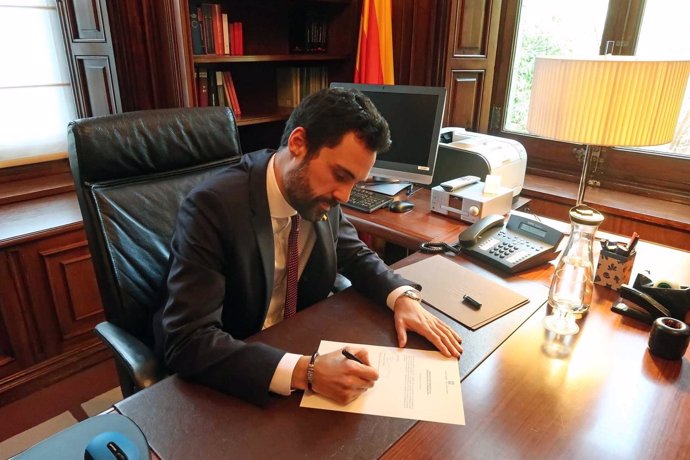 El presidente del Parlament, Roger Torrent      