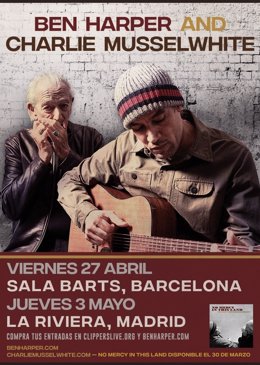 Ben Harper y Charlie Musselwhite, en concierto en Barcelona y Madrid