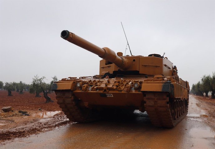 Vehículo militar turco en la ofensiva sobre Afrin
