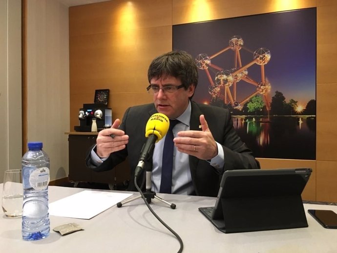 Puigdemont en una entrevista a Catalunya Radio