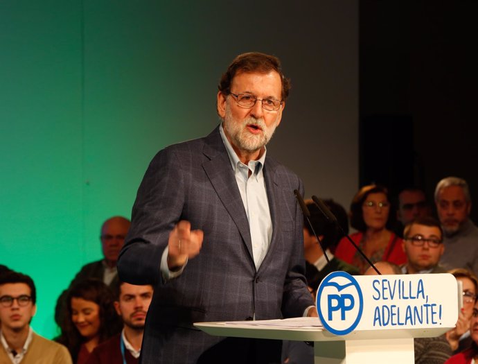 Mariano Rajoy, hoy en un acto en Sevilla