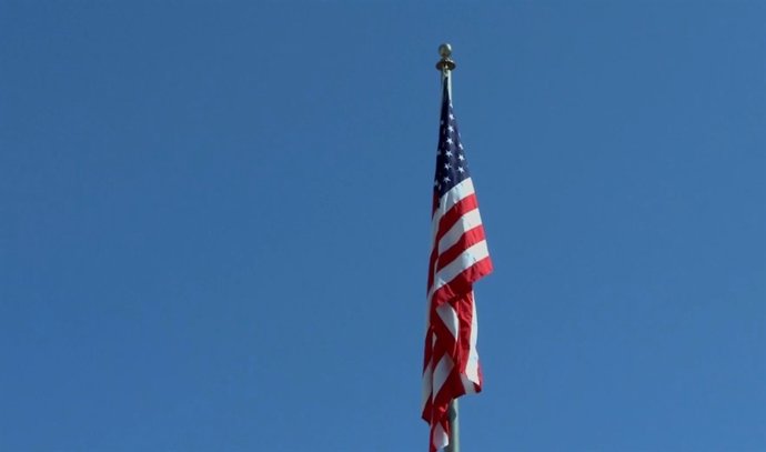 Bandera d'EUA en la seva Ambaixada a l'Havana