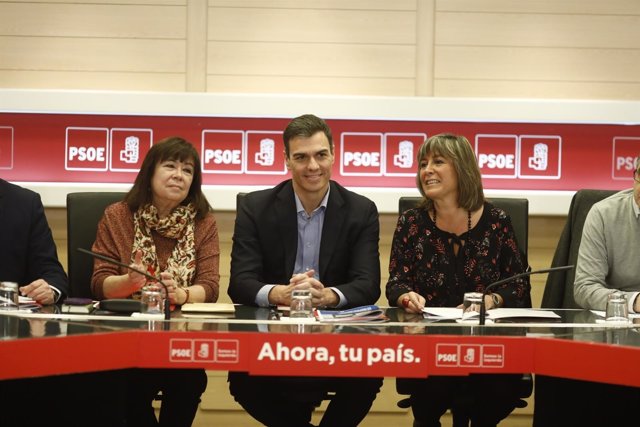 Pedro Sánchez preside la reunión de la Ejecutiva Permanente en Ferraz