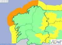Alerta de nivel naranja por temporal en A Coruña y amarilla por nieve en Lugo y Ourense desde este jueves