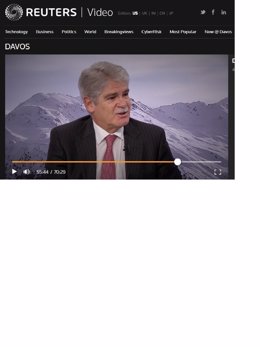 El ministro Dastis, entrevistado en Davos