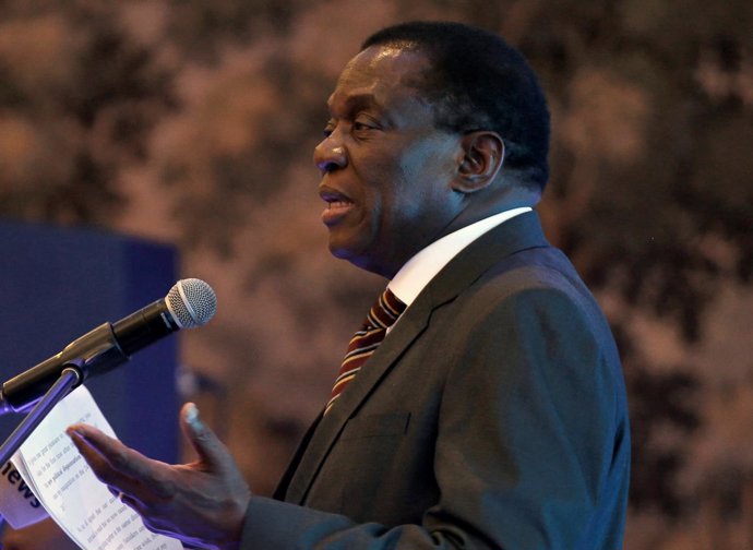 El presidente de Zimbabue, Emmerson Mnangagwa en Harare, la capital de país