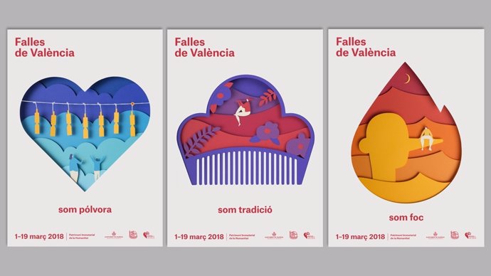 Carteles de las Fallas de València de 2018