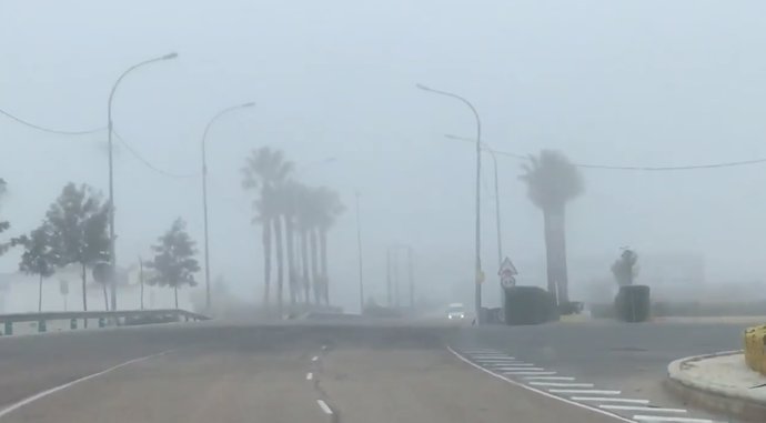 Niebla en la mañana de este jueves en Cheste (Valencia)