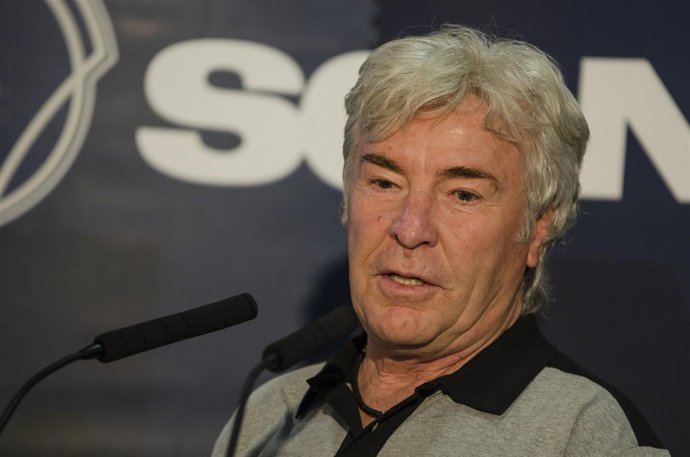 Ángel Nieto en el evento de Scania V8 MotoGP Limited Edition