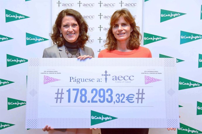 El Corte Inglés entrega 178.293 euros a la AECC para luchar contra el cáncer de 