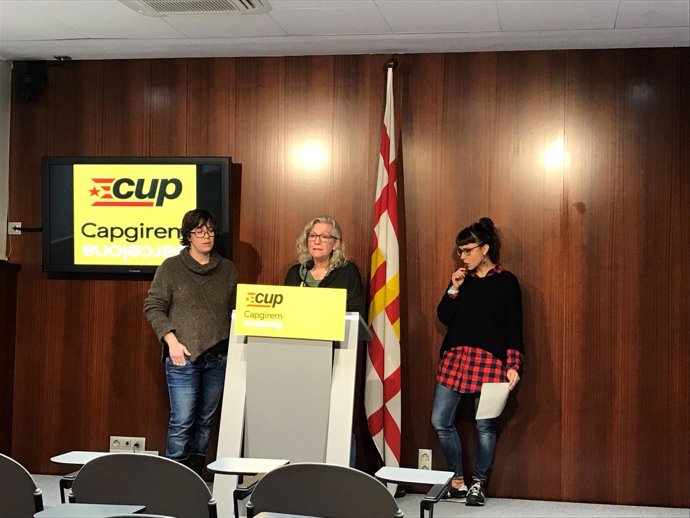 Eulàlia Reguant, Maria José Lecha y Maria Rovira (CUP)