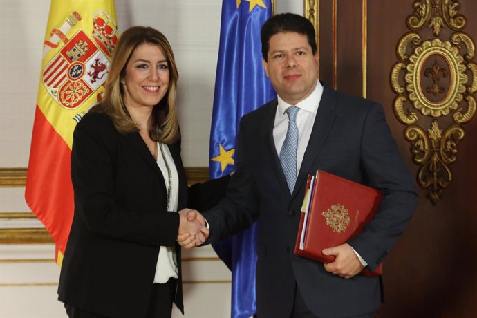 Susana Díaz y Fabián Picardo reunidos en el Palacio de San Telmo