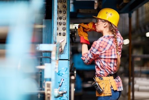 Trabajadora, mujer, trabajo, obrera