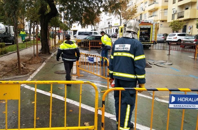 Intervención de Bomberos en Cádiz