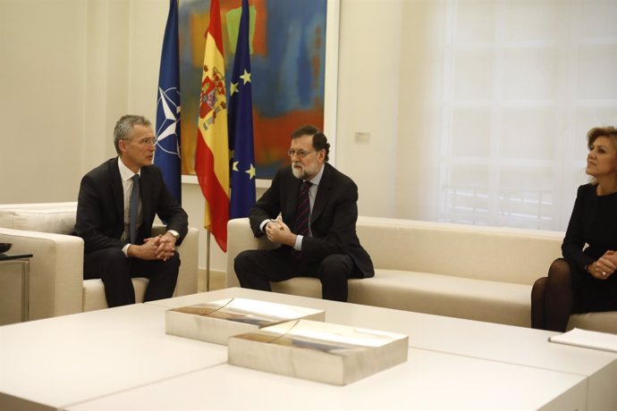 Rajoy recibe en Moncloa al secretario general de la OTAN, Jens Stoltenberg