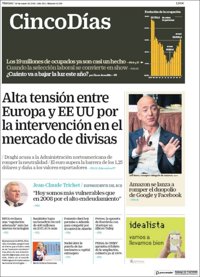 Las portadas de los periódicos económicos de hoy, viernes 26 de enero