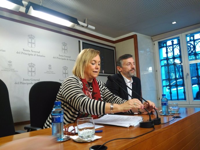 Mercedes Fernández y Matías Rodríguez Feito en rueda de prensa.
