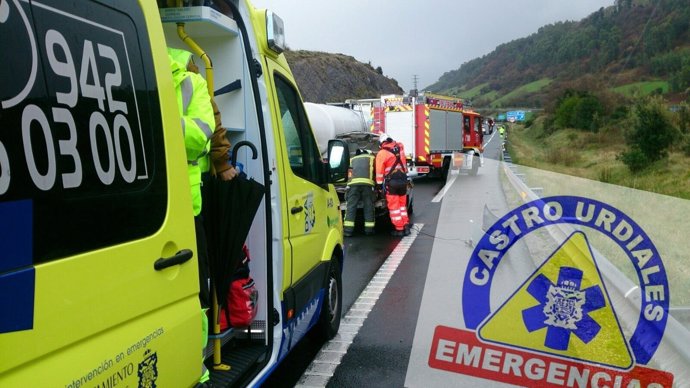 Accidente en la A-8