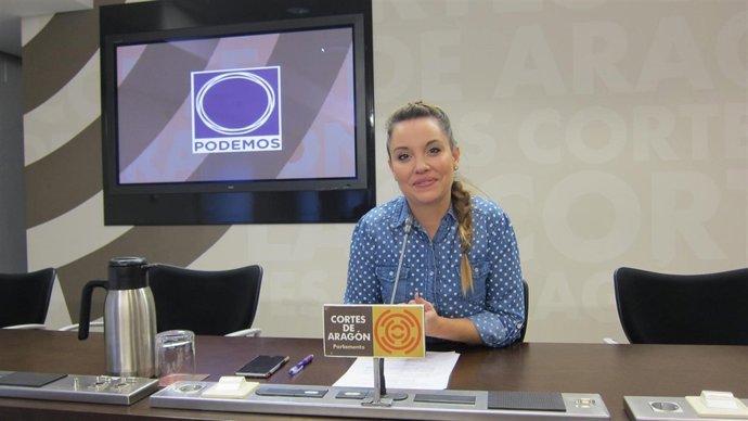 La portavoz de Podemos en las Cortes de Aragón, Maru Díaz                      