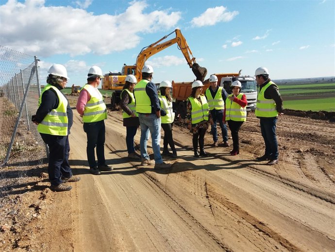 Visita a las obras de la carretera de Cantillana.
