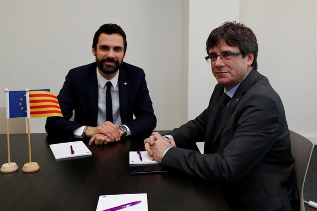 Reunión entre Puigdemont y Roger Torrent en Bruselas