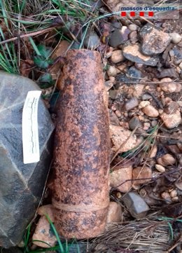 Projectil de la Guerra Civil trobat a Montblanc