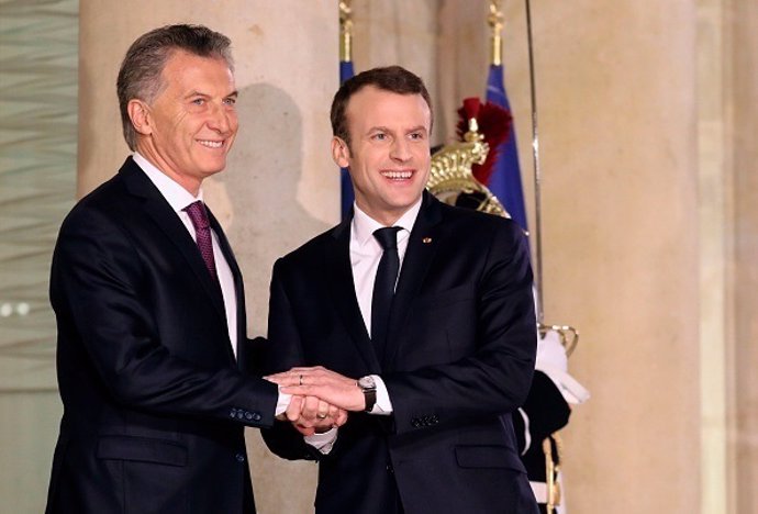 Macri reunido con Macron, 26 enero 2018