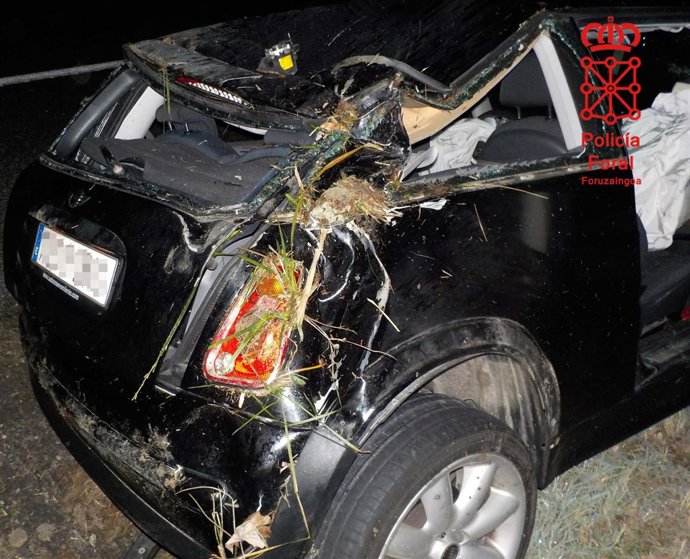 Imagen de uno de los accidentes de tráfico atendidos