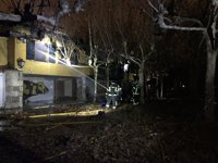 Tres policías heridos leves en un incendio en el antiguo restaurante Guipúzcoa de Madrid