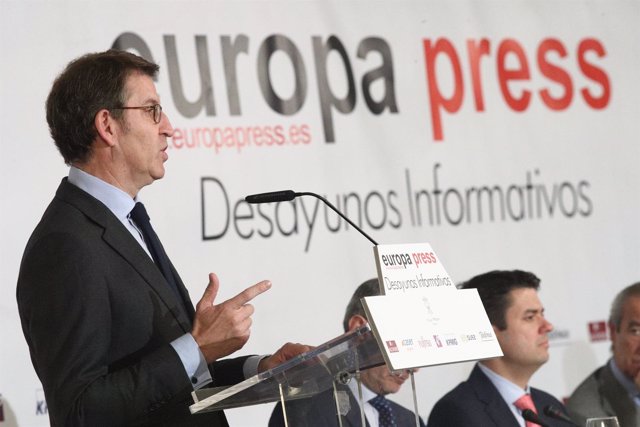 Alberto Núñez Feijóo en los Desayunos Informativos de Europa Press