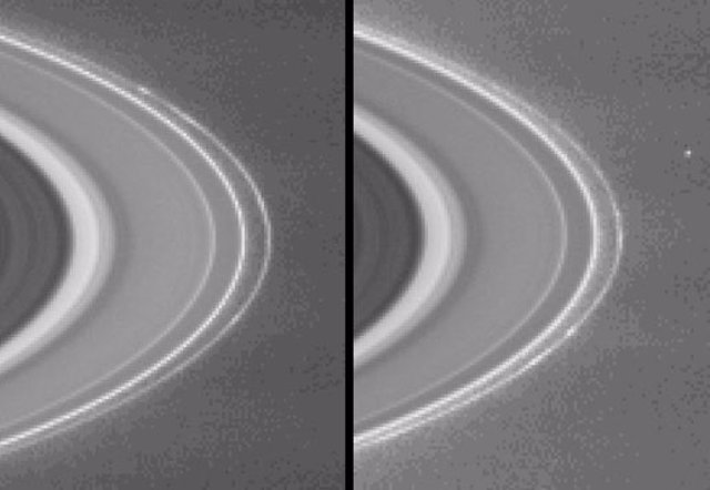 Coágulos en los anillos de Saturno detectados por la nave Cassini