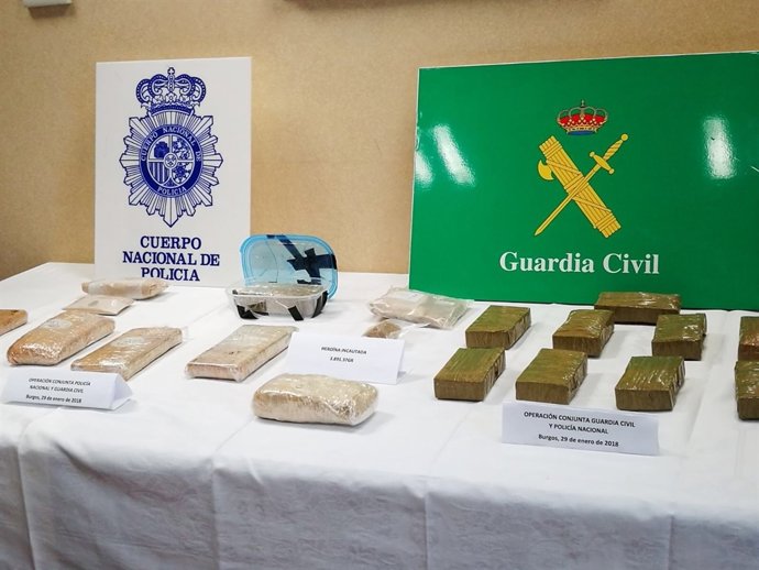 Droga incautada a la banda criminal