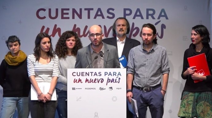 Pablo IGlesias, en la presentación de los PGE alternativos de Unidos Podemos 