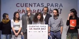 Sofía Castañón en la presentación de los PGE de Unidos Podemos
