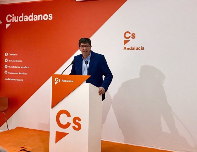 Juan Marín, hoy en rueda de prensa