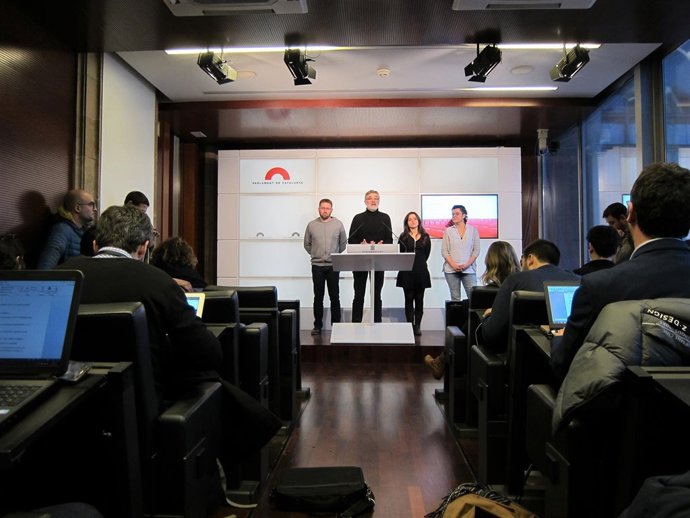 Carles Riera, Maria Sirvent, Vidal Aragonés, Natalia Sánchez (CUP)