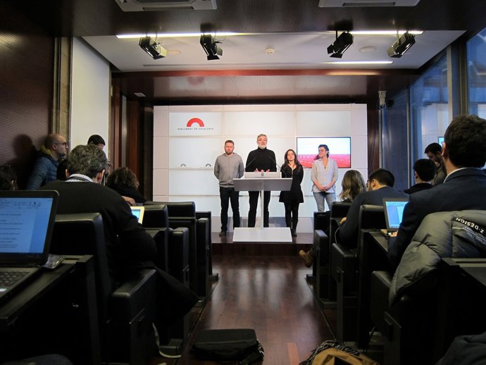 Carles Riera, Maria Sirvent, Vidal Aragonés, Natalia Sánchez (CUP)