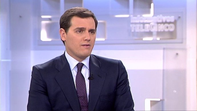 El presidente de Ciudadanos, Albert Rivera, en una entrevista en Telecinco