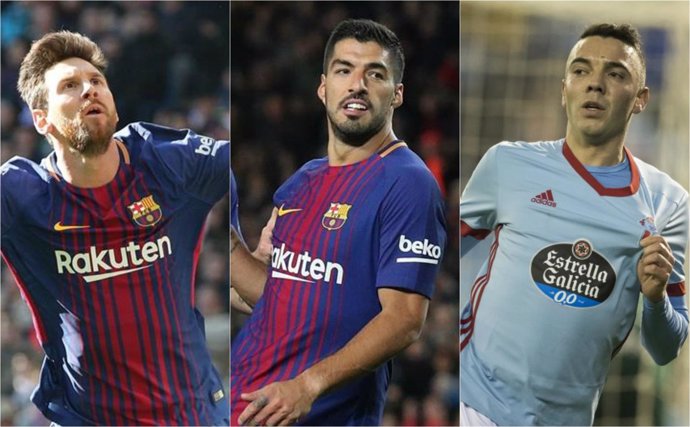 Leo Messi Luis Suárez Iago Aspas