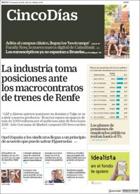 Las portadas de los periódicos económicos de hoy, martes 30 de enero