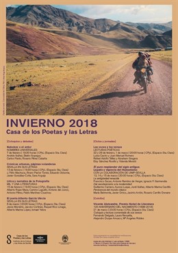 Cartel del invierno en la Casa de los Poetas y las Letras
