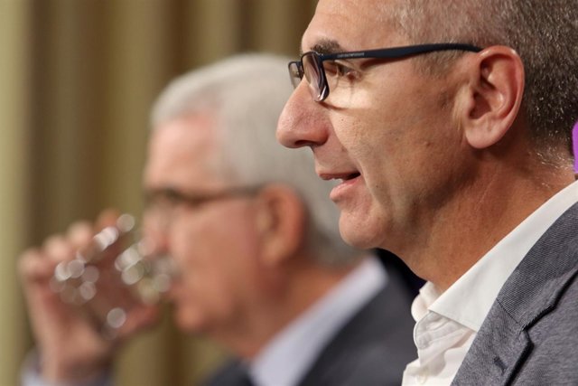 El consejero de Cultura, Miguel Ángel Vázquez, durante la rueda de prensa