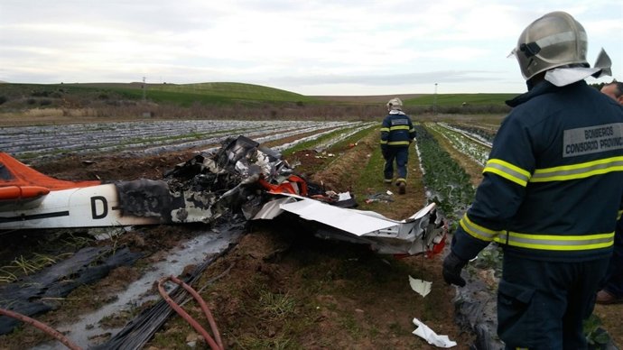 Accidente de avioneta en Villamartín (Cádiz)