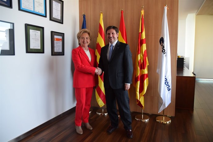 Laura Roigé (Cambra de Comerç) i Josep Andreu (Port de Tarragona)