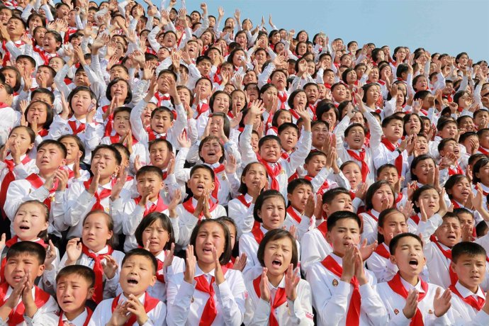 Niños en Corea del Norte