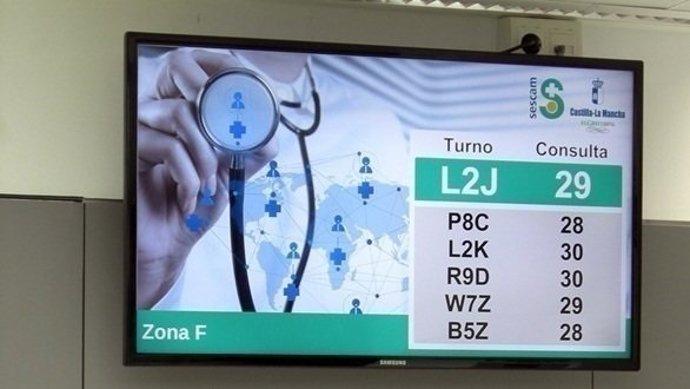 Imagen de una pantalla de hospital