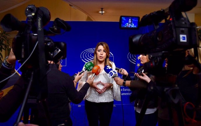 Susana Díaz durante su último viaje a Bruselas