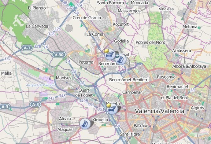 Accidente en Burjassot 