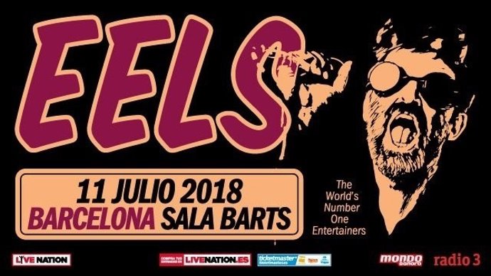 Imatge promocional de l'actuació d'Eels a Barcelona